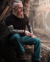 Load image into Gallery viewer, Skull and Trident Logo Shirt (Oxblood Black)