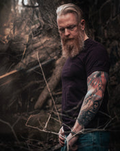 Load image into Gallery viewer, Skull and Trident Logo Shirt (Oxblood Black)