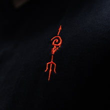 Load image into Gallery viewer, Red embroidered Leviath logo